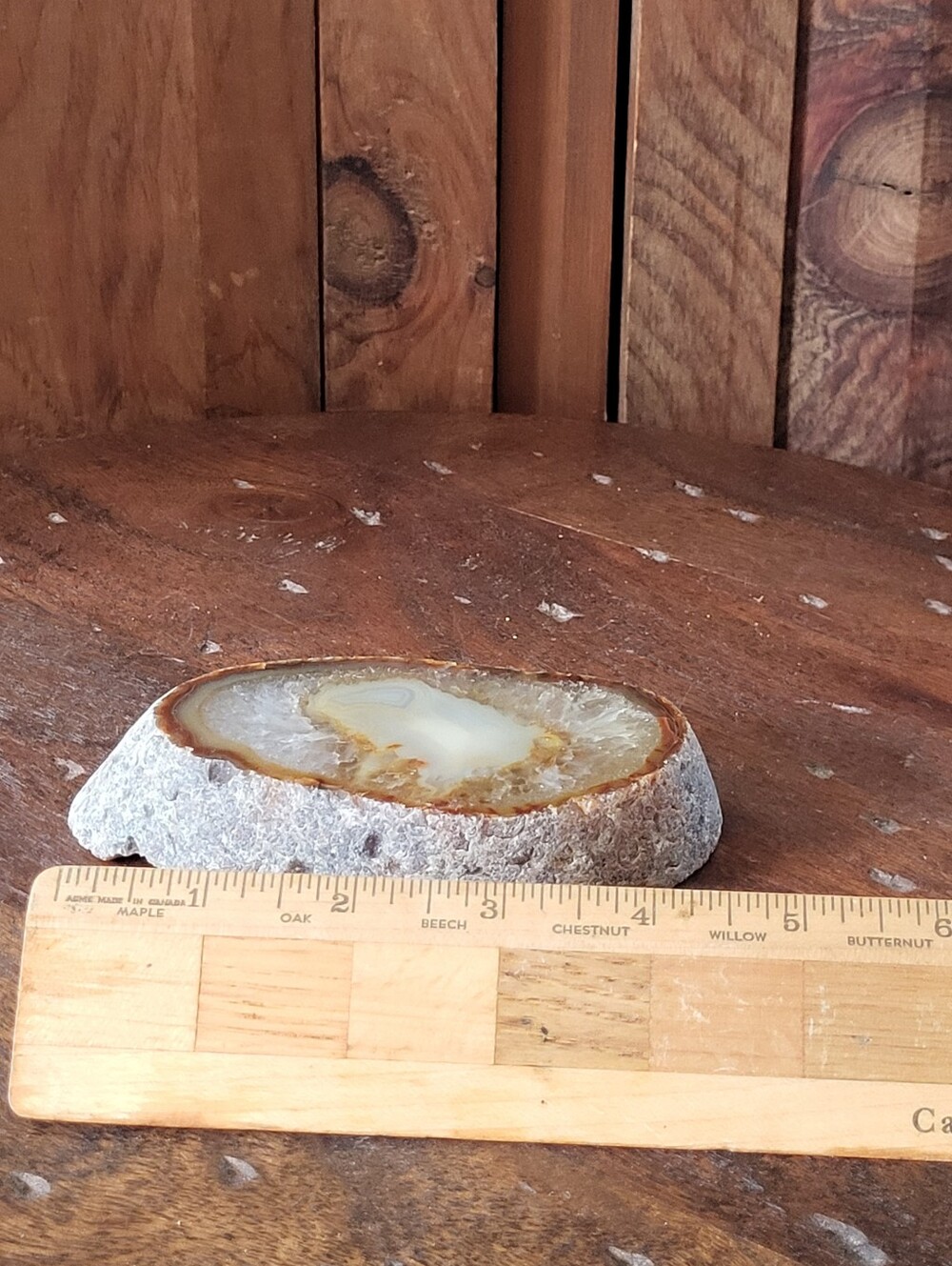 Polished Agate Geode Slice - Picture 9 of 13